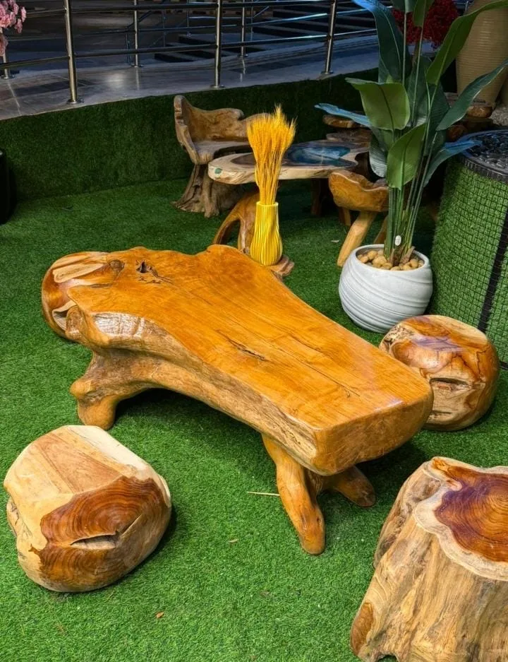 Set Kopi Table Teak Mix Resin 2